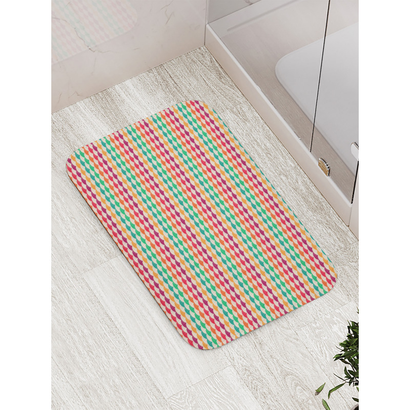 Stripy Vivid Waves Bath Mat