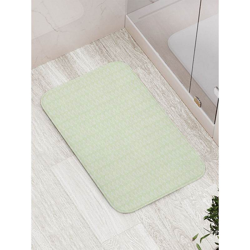 Green Arcs of Stars Bath Mat