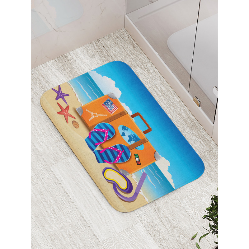 3D Travel Suitcase Bath Mat