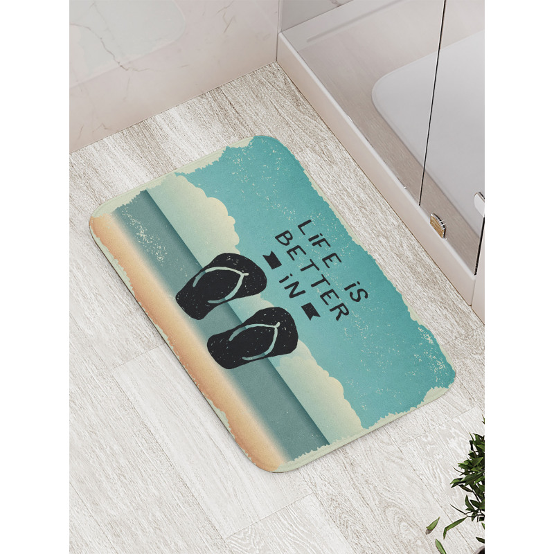 Scribbled Sandals Bath Mat