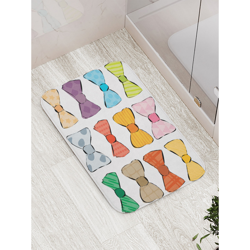 Hipster Fashion Pattern Bath Mat