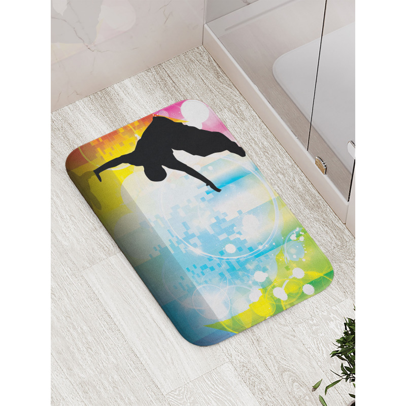 Breakdancing Theme Bath Mat