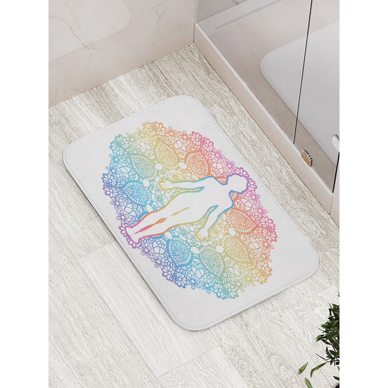 Yoga Outline Bath Mat