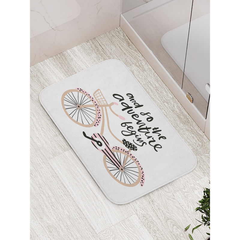 Bicyclend Words Bath Mat