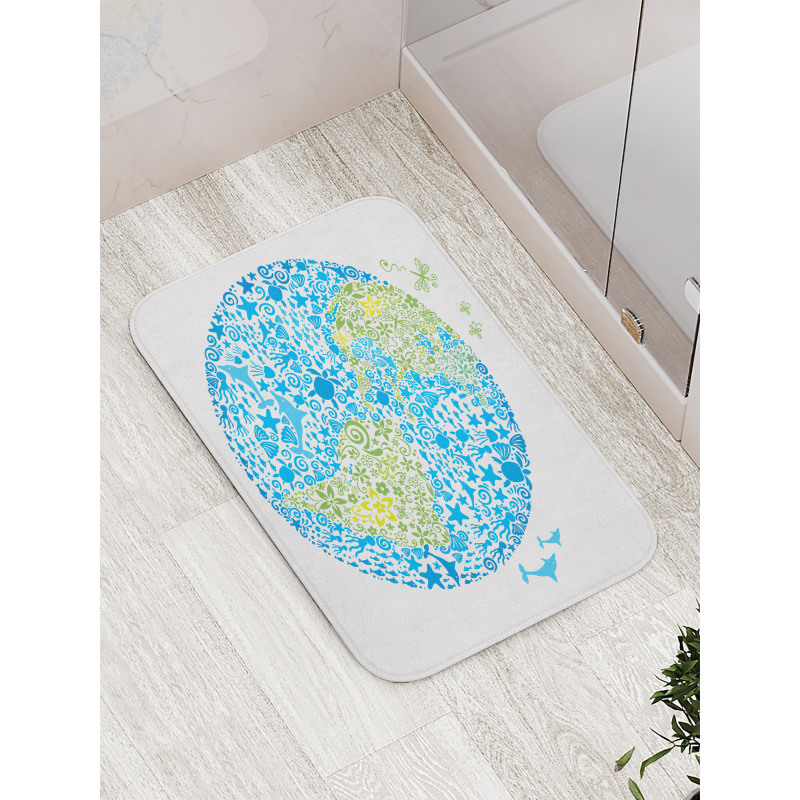 Planet Ecology Theme Bath Mat