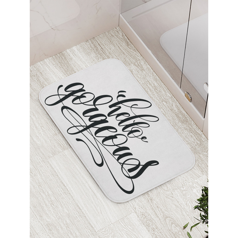 Calligraphy Font Bath Mat