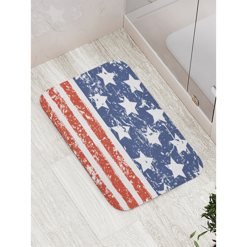 Flag with Grunge Effect Bath Mat