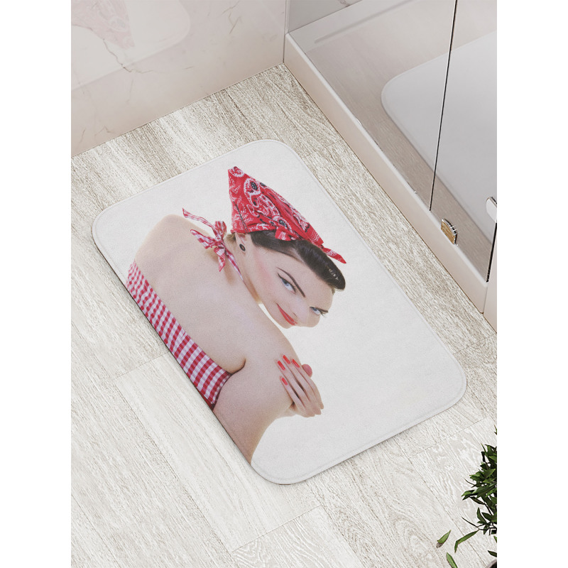 Halter-Neck Bikini Lady Bath Mat