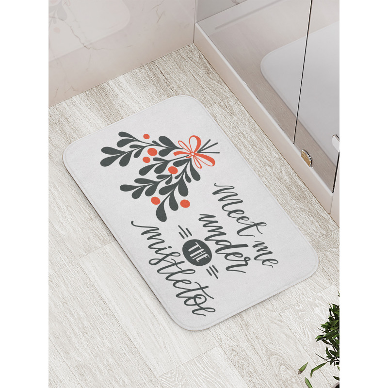 Meet Me Under Mistletoe Bath Mat