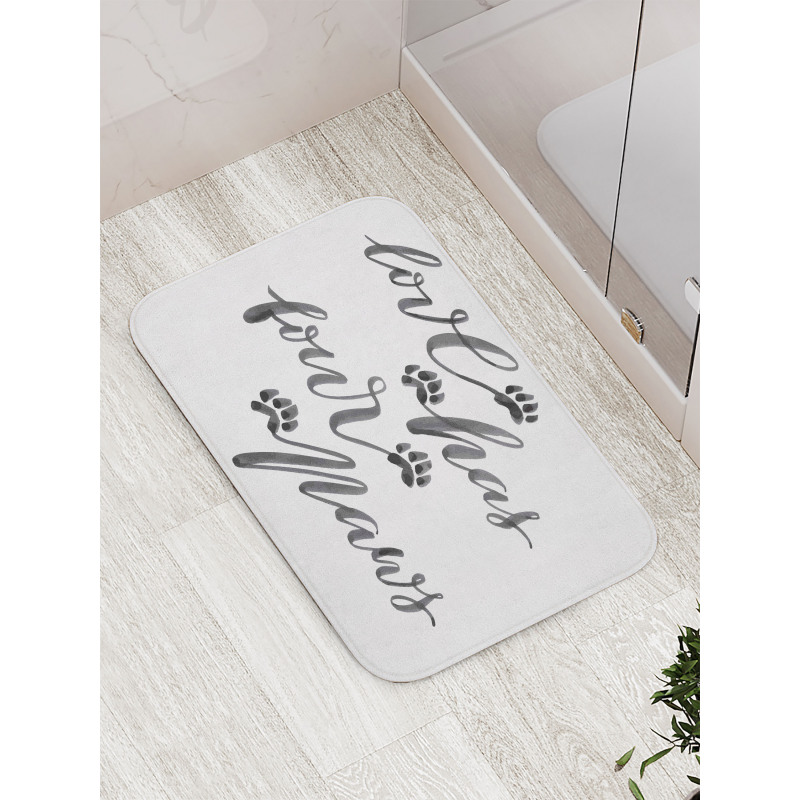 Brush Text Animal Lover Bath Mat