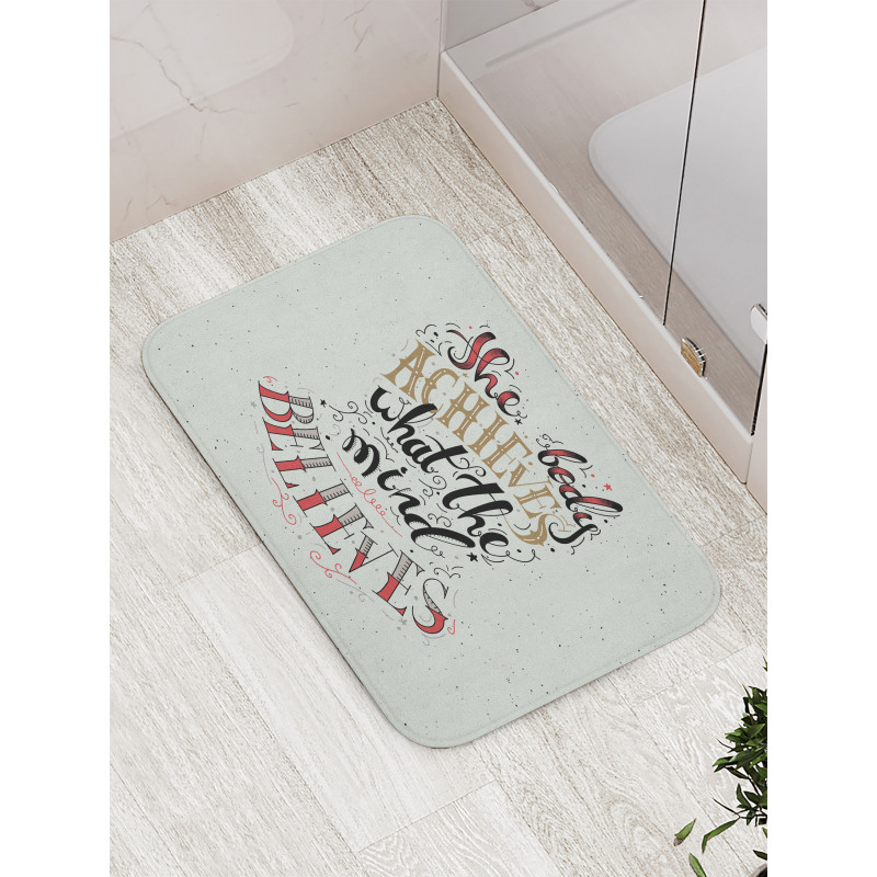 Philosophical Saying Bath Mat