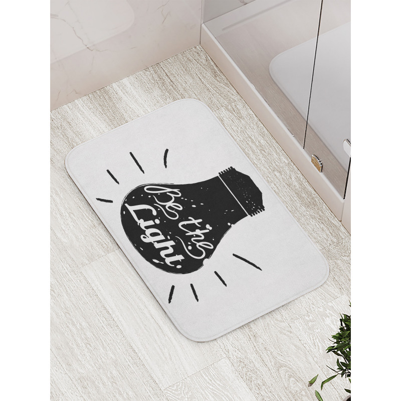 Text on Home Appliance Bath Mat