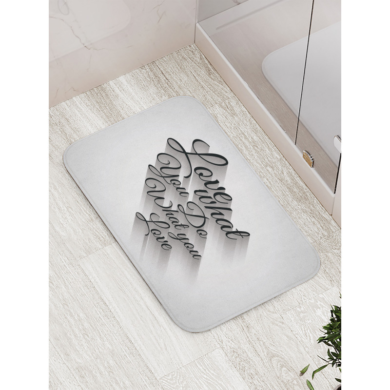 Manuscript Lettering Bath Mat