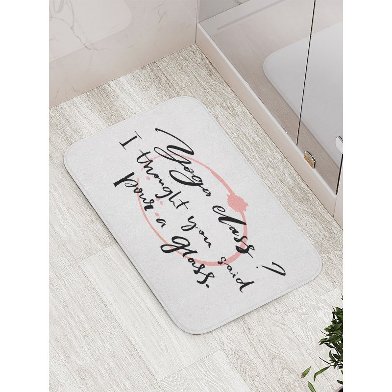 Yoga Class Wine Glass Bath Mat