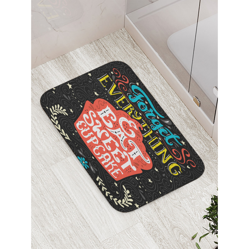 Eat Cupcake Dessert Bath Mat