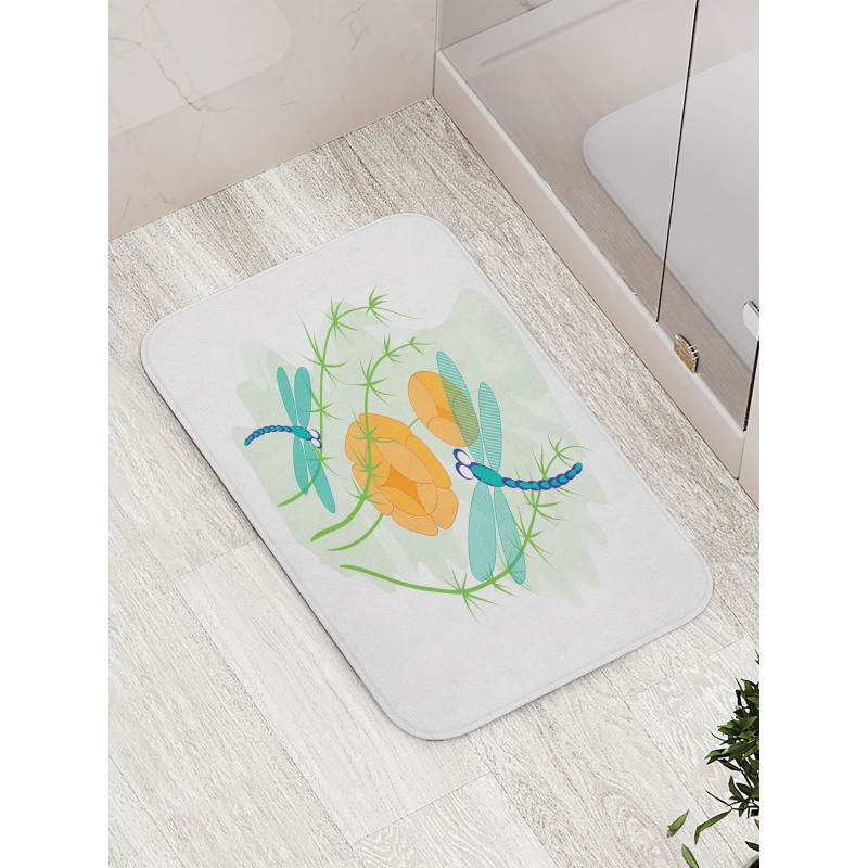 Colorful Nature Bugs Bath Mat