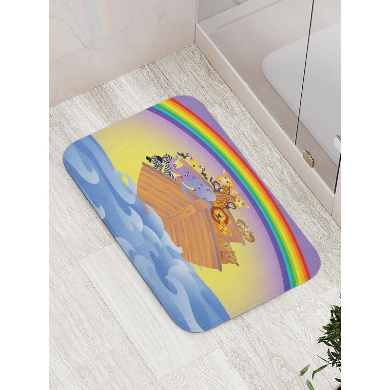 Animals Rainbow Ancient Bath Mat