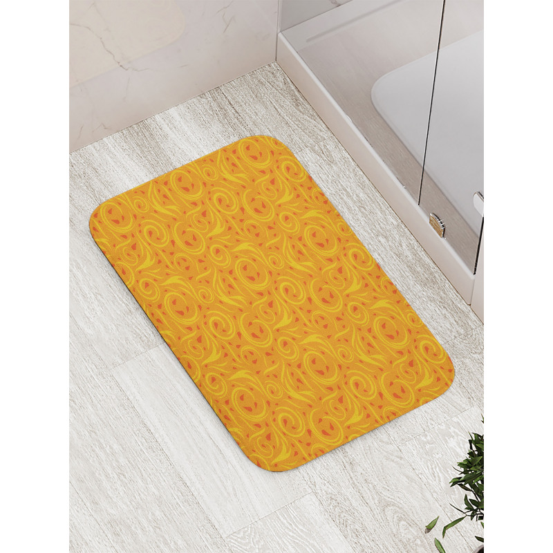 Swirling Autumn Leaves Bath Mat