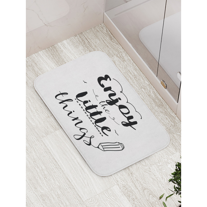 Words of Wisdom Phrase Bath Mat