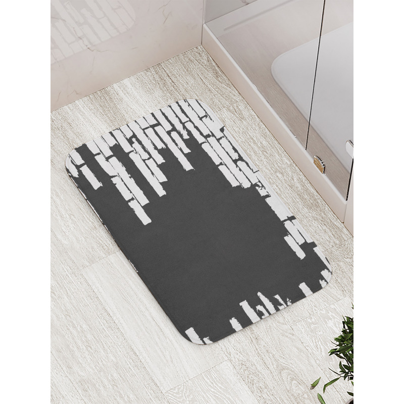 Chalky Stencil Bath Mat