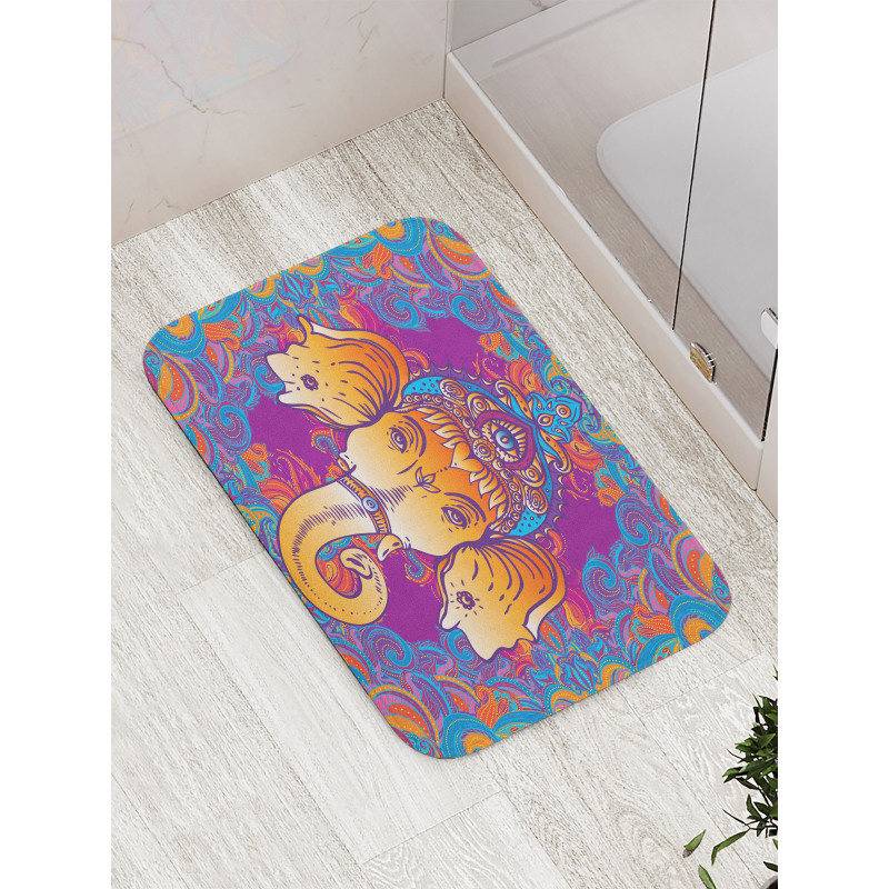 Ornamental Elephant Bath Mat