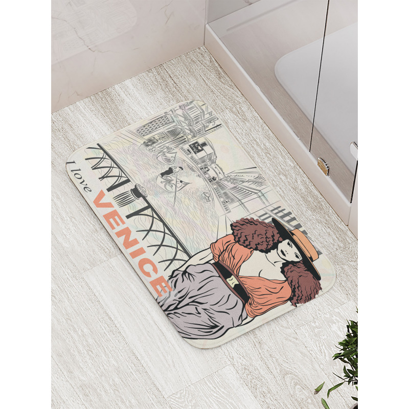 Fashion Girl Canal Italy Bath Mat