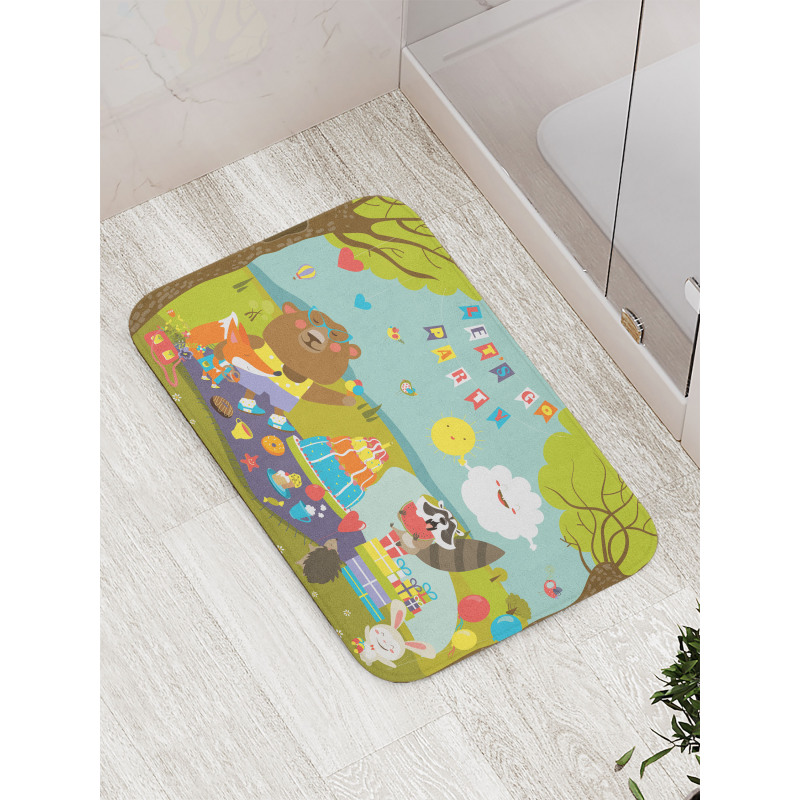 Woodland Party Design Bath Mat