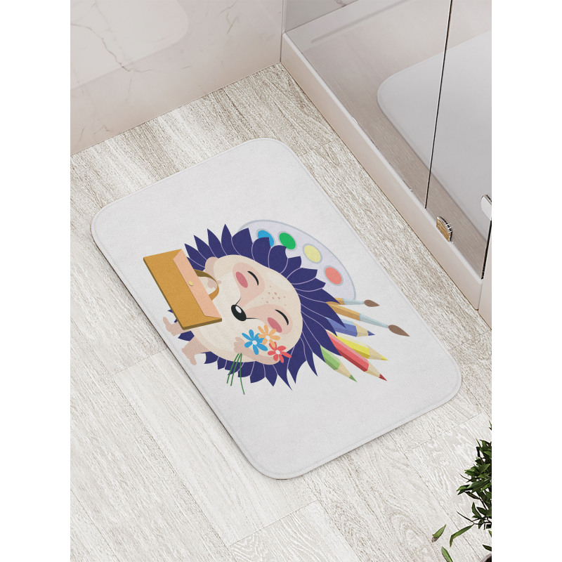 School Boy Animal Bath Mat