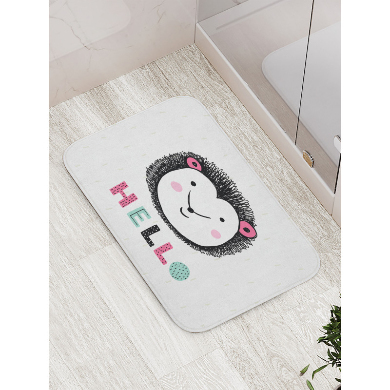 Sketched Animal Bath Mat