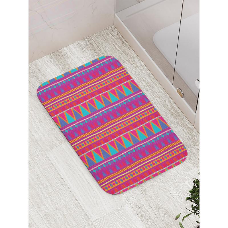 Tribal Zigzags Bath Mat