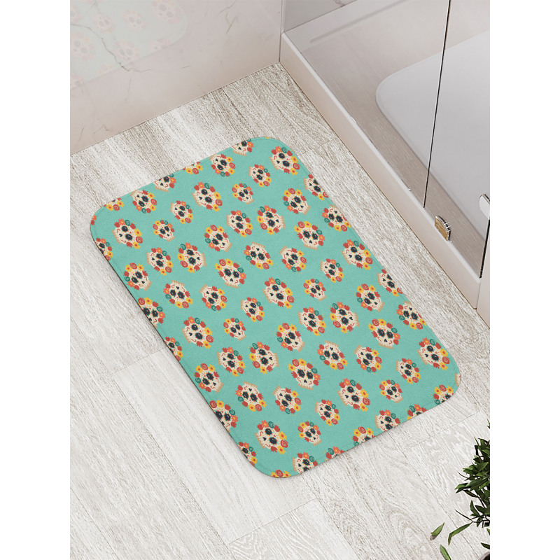 Latin American Skulls Bath Mat