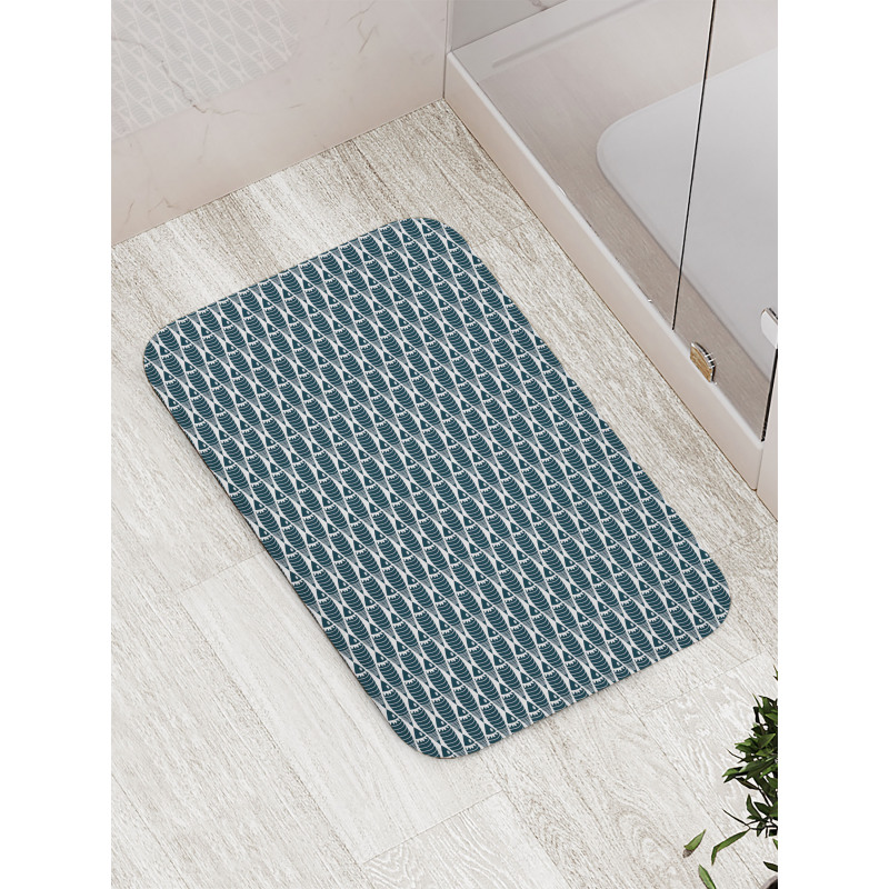 Pattern of Stripes and Fin Bath Mat