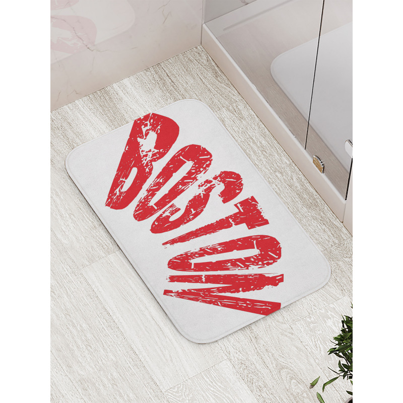 Calligraphic Letters Form Bath Mat