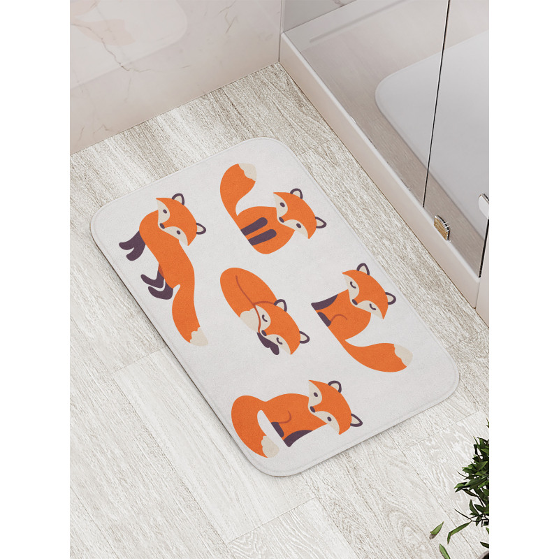 Simple Style Cartoon Animals Bath Mat