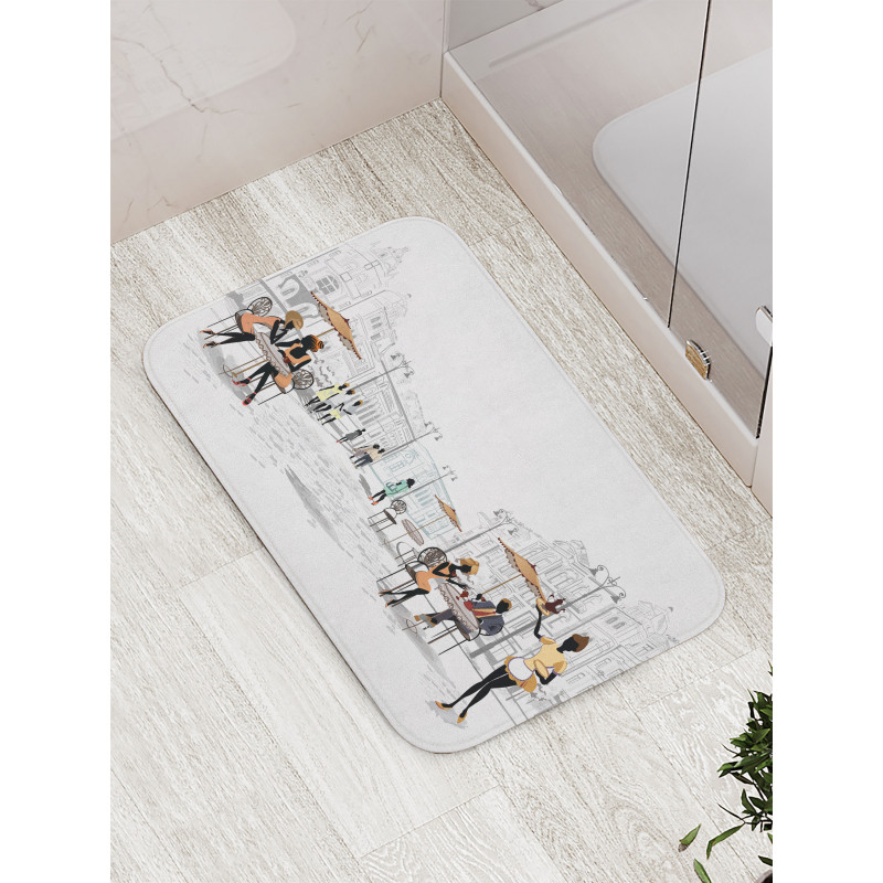 European Street Restaurant Bath Mat