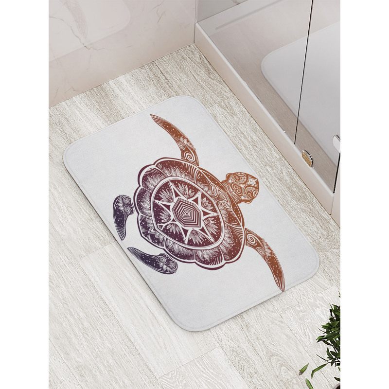 Ornate Mandala Motif Bath Mat