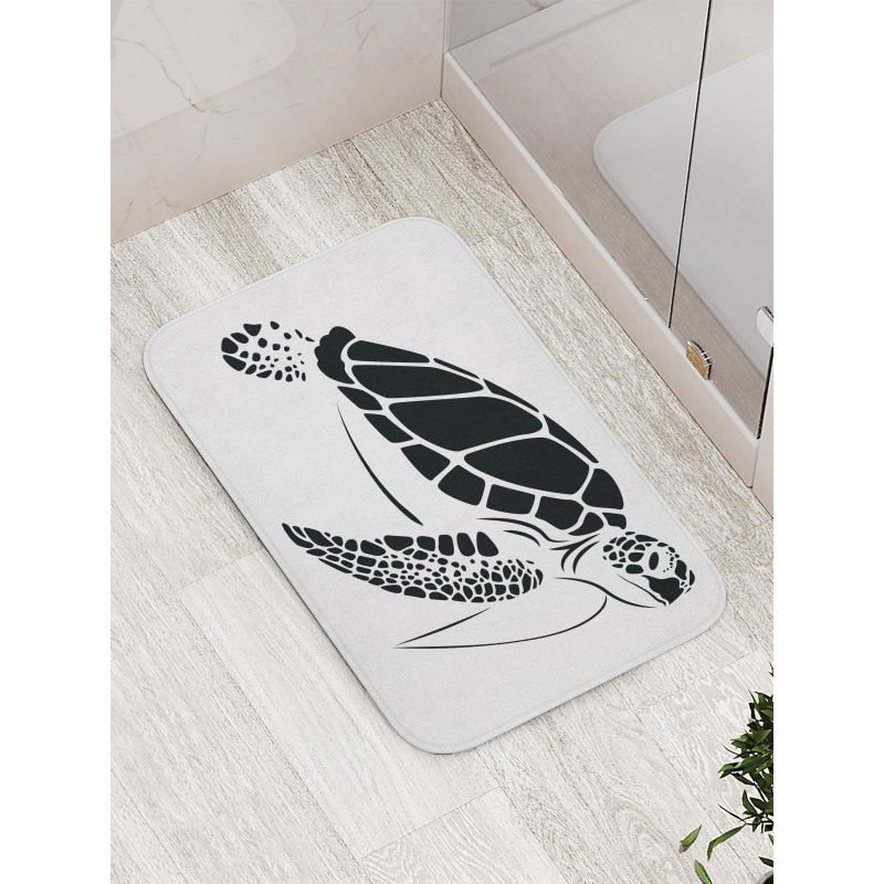 Monotone Caretta Caretta Bath Mat