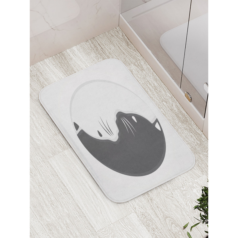 Black and White Cats Bath Mat