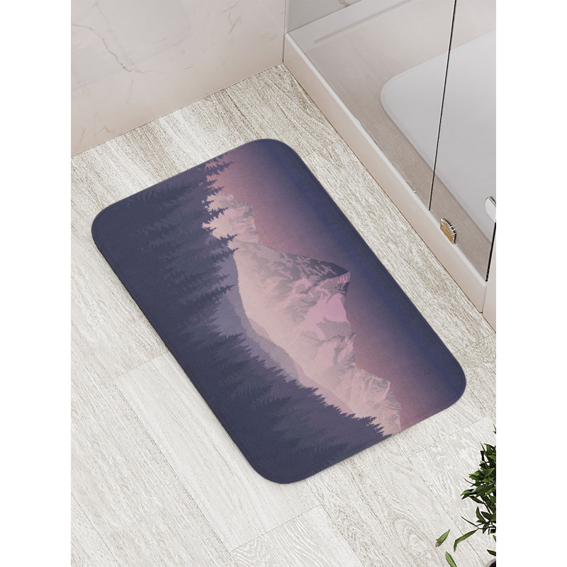 Foggy Mountain Range Bath Mat