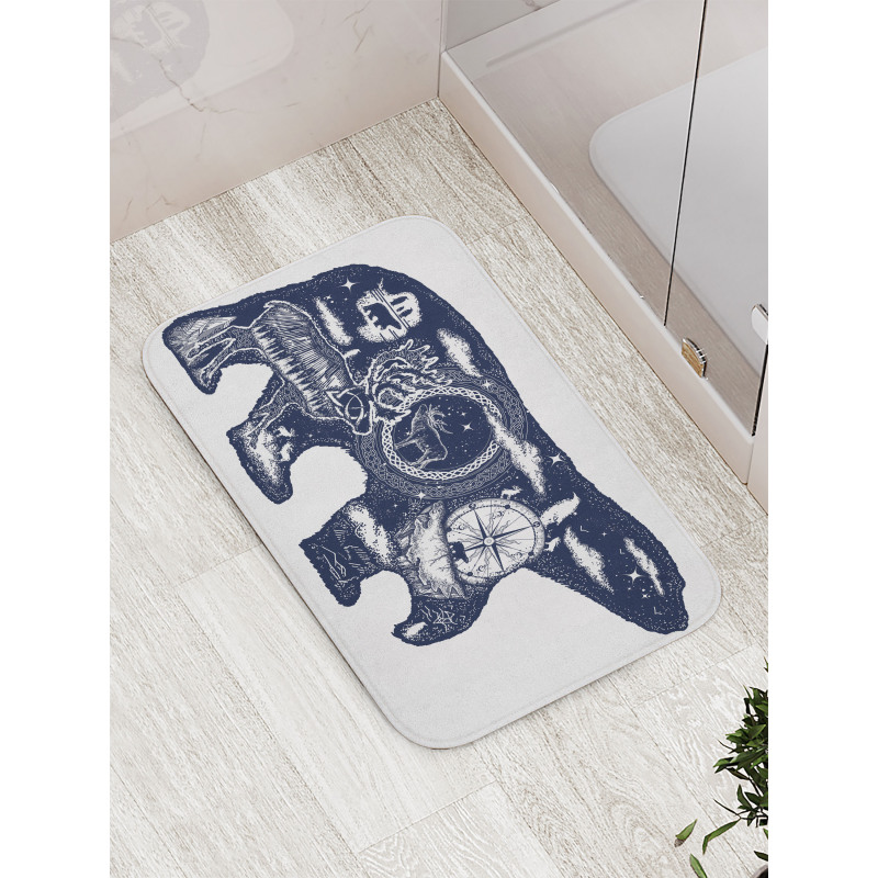 Boho Animal Wildlife Bath Mat