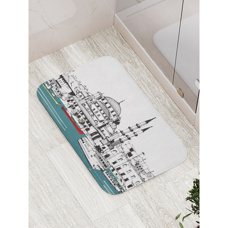 Coastal Town Harbor Bath Mat