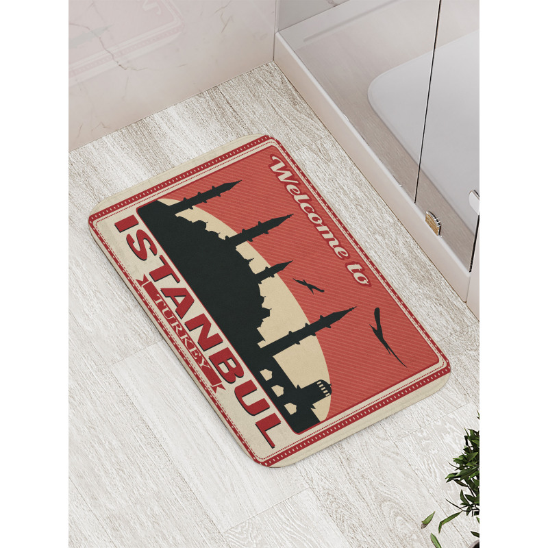 Welcome Greeting Art Bath Mat