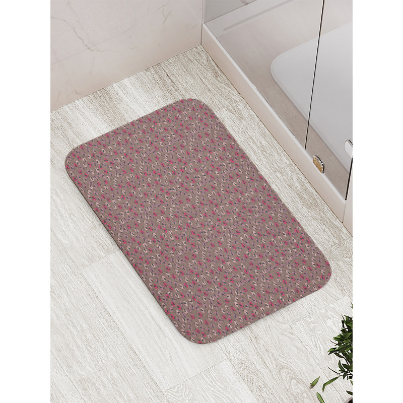 Vibrant Magenta Insects Bath Mat