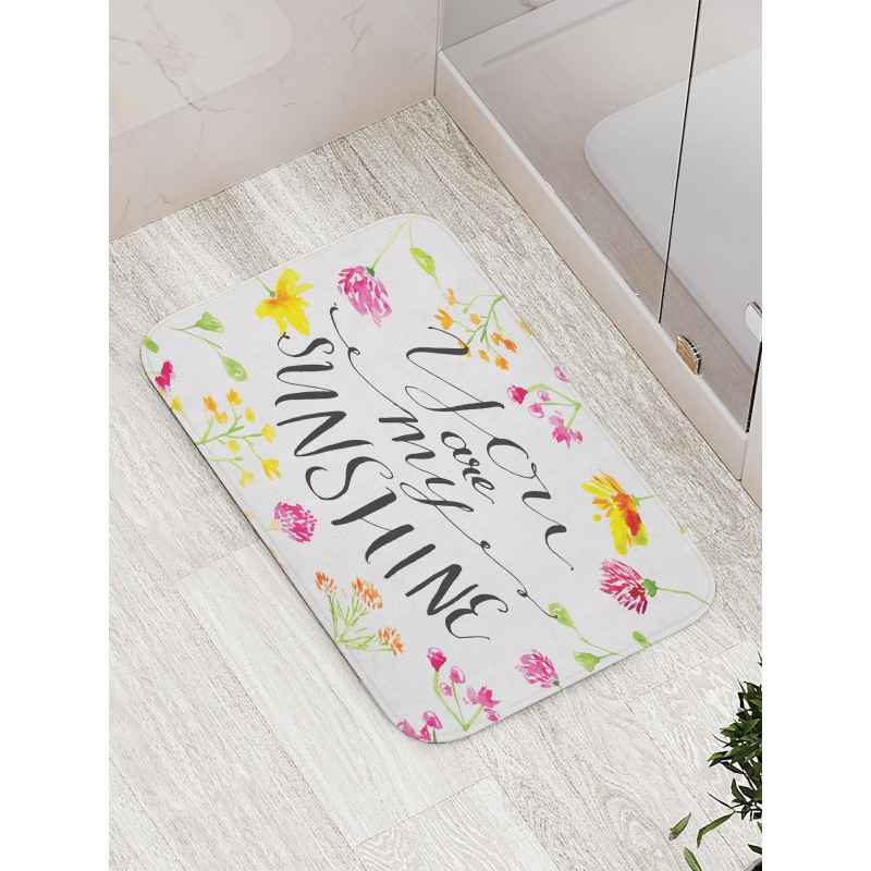 Loving My Sunshine Slogan Bath Mat