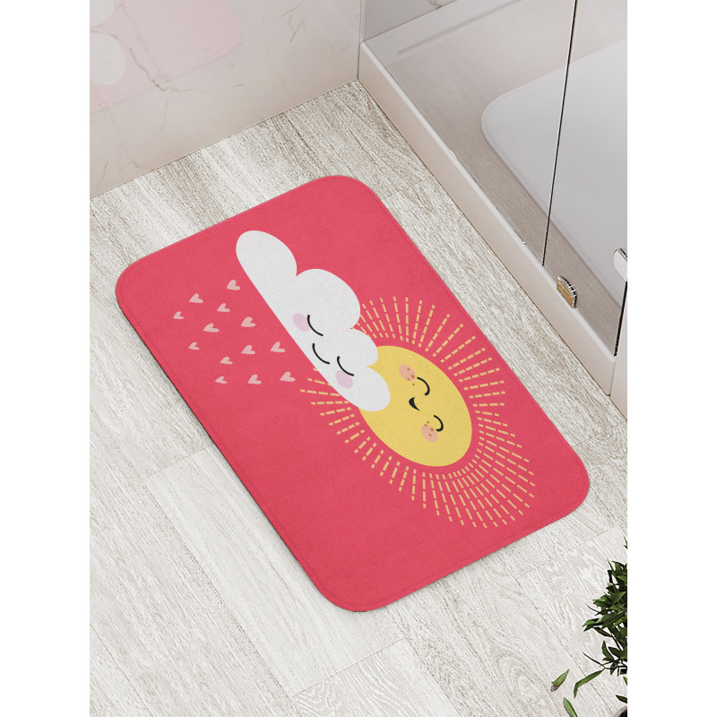 Valentines Cloud and Sun Bath Mat