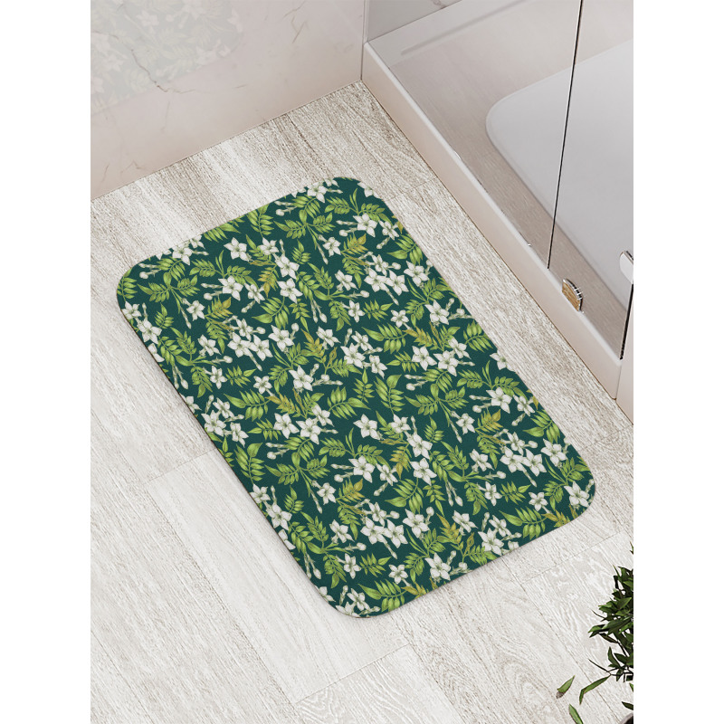 Awakening Floral Buds Bath Mat