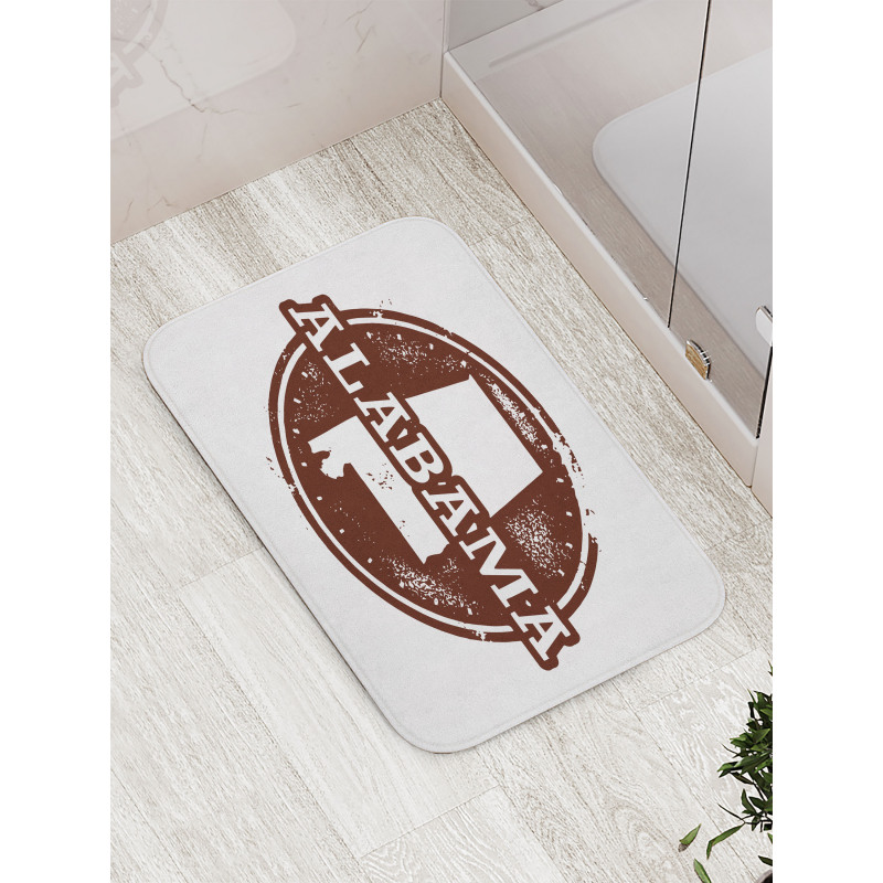 Vintage Style Map Image Bath Mat