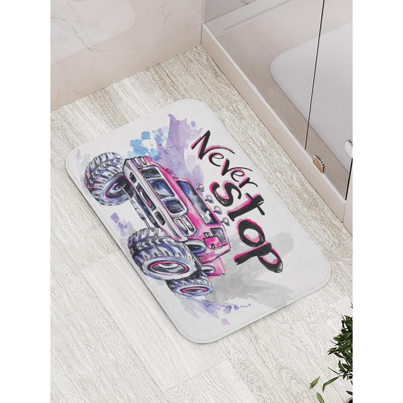 Never Stop Words Bath Mat