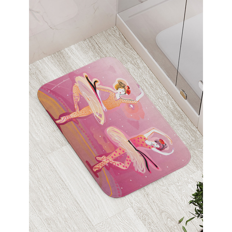 Colorful Dancers Perform Bath Mat