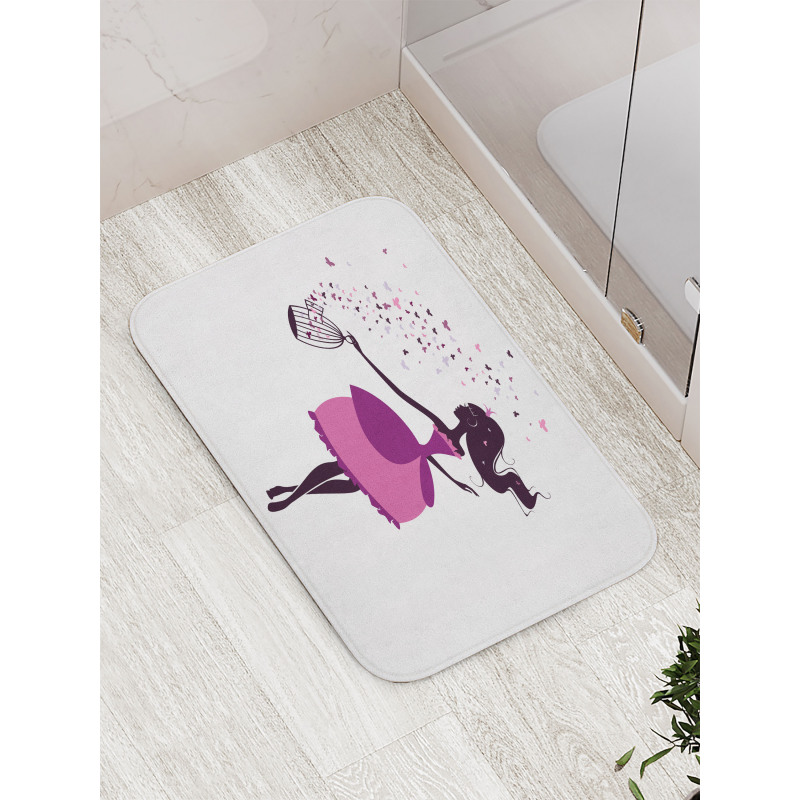 Girl Butterfly Cage Bath Mat